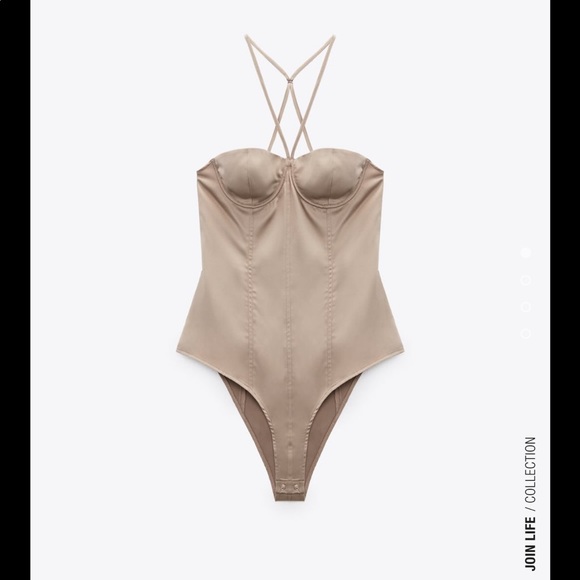 ZARA Satin Effect Body Suit - Picture 1 of 6